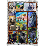 Pug Blanket Dog Blanket