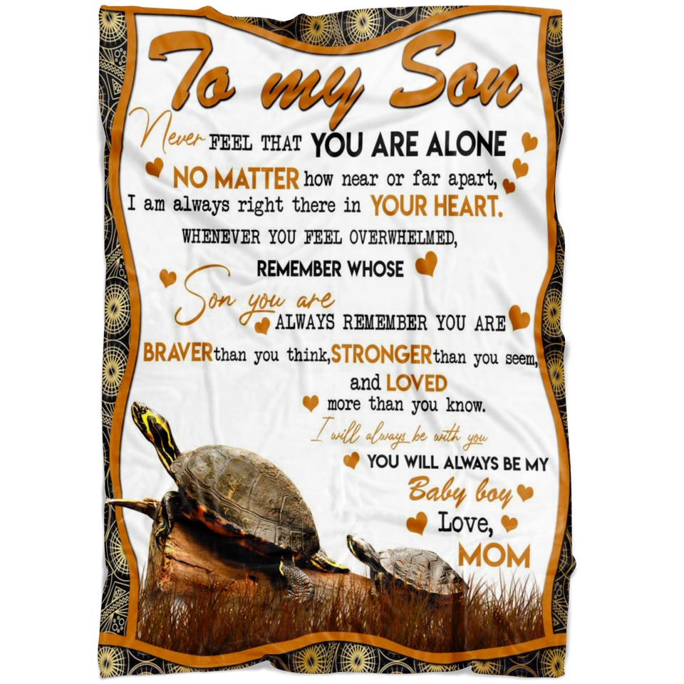 To My Son Blanket - Turtle