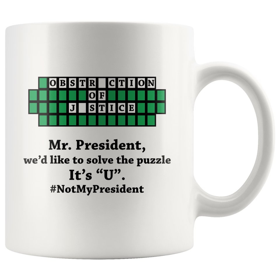 Jyotis - Mr. President, we'd like to solve the puzzle Coffee Mug, Anti Trump Coffee Mug - Funny Democrat Gift Excellent Political Present for Birthdays Anniversaries. 11Oz