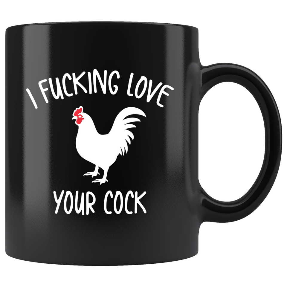 Naughty Gifts for Him, Mature Mug, Mature Coffee Mugs, I Effing Love Your Cock, Mature Gifts for Him, Funny Valentines Day Birthday Gift Boyfriend 11oz Black TL