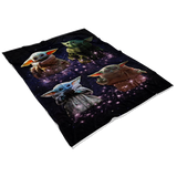 Baby Yoda Blanket, Star Wars Blanket - Cozy Plush Fleece, Sherpa Blanket (White) - TL