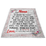 Mr.Jyotis Nana We Hugged This Blanket You'll Feel Our Love Blanket - Cozy Plush Fleece Blanket - 50"x60" - TL