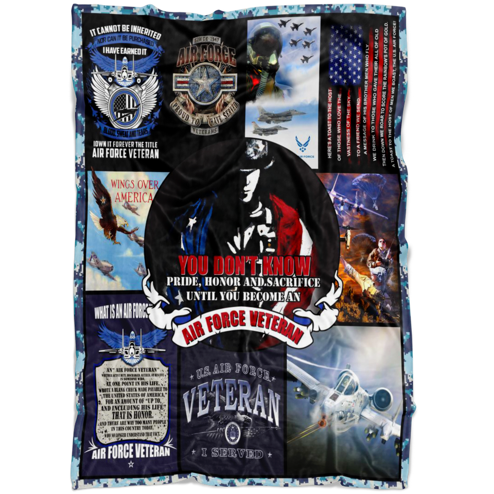 Proud Air Force Veteran Blanket