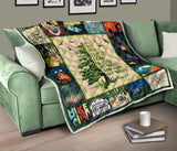 hiking mountain Milestone Blanket, Mountain Blanket - and Into The Forest I Go to Lose My Mind and Find My Soul Blanket