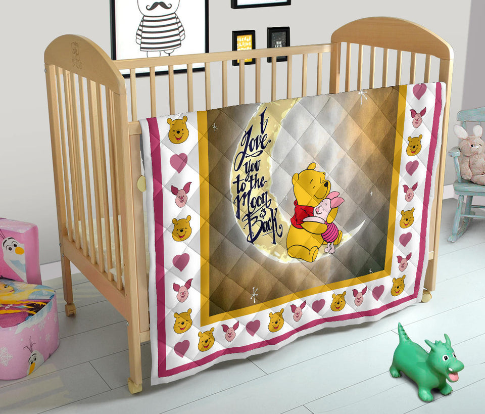 Pooh Blanket I love you to the Moon and back copy