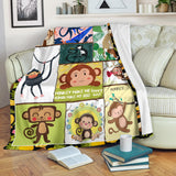 Monkey Make Me Happy Blanket