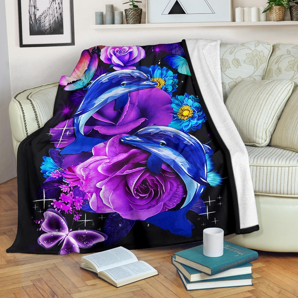 Beautiful Dolphin Dolphin Lovers Blanket