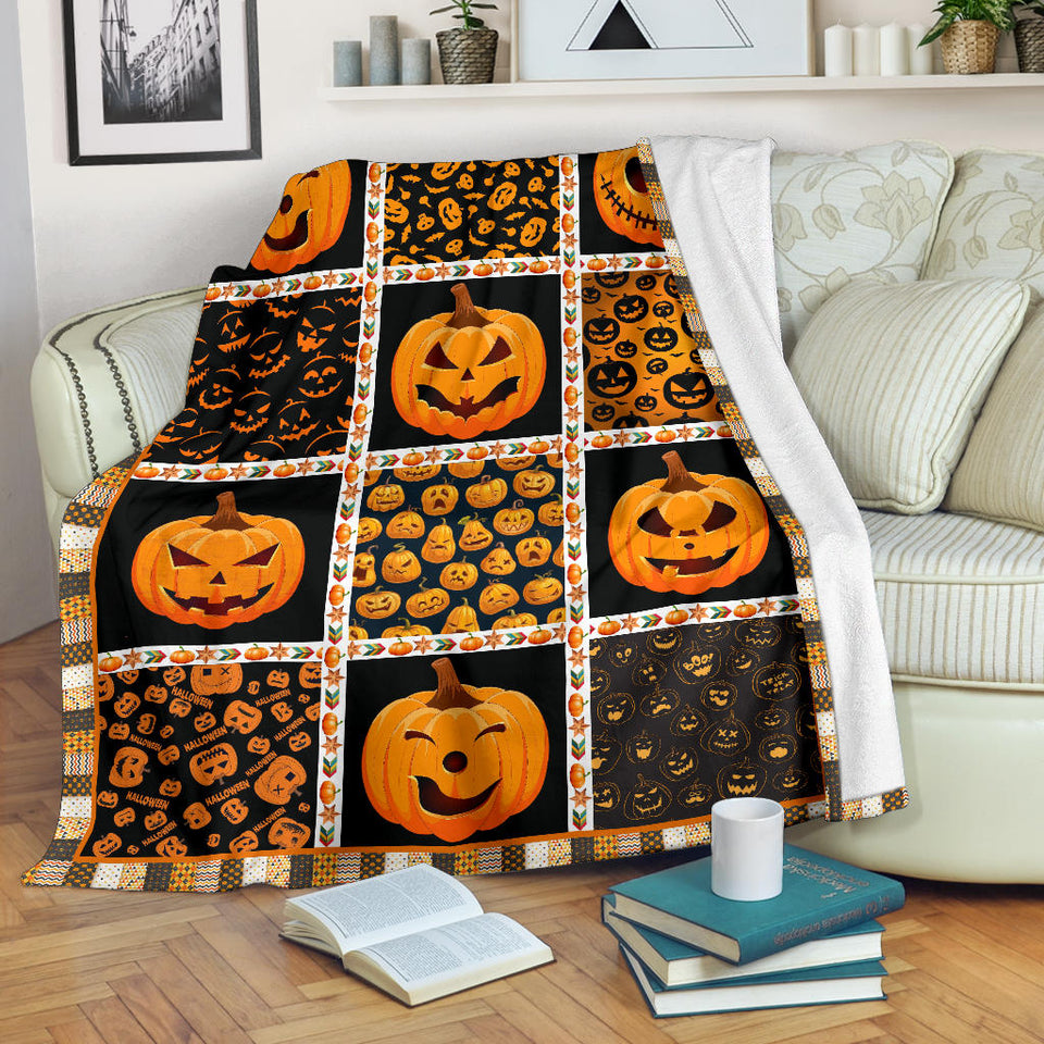 Pumpkin Emoticon Blanket