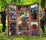 Baby Yoda Blanket, Star Wars Blanket - Baby Yoda Quilt Fleece, Sherpa Blanket