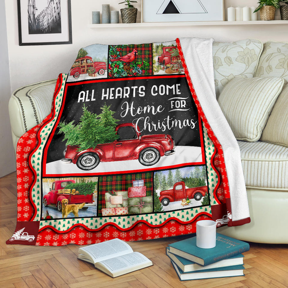 Red Truck Christmas Blanket copy