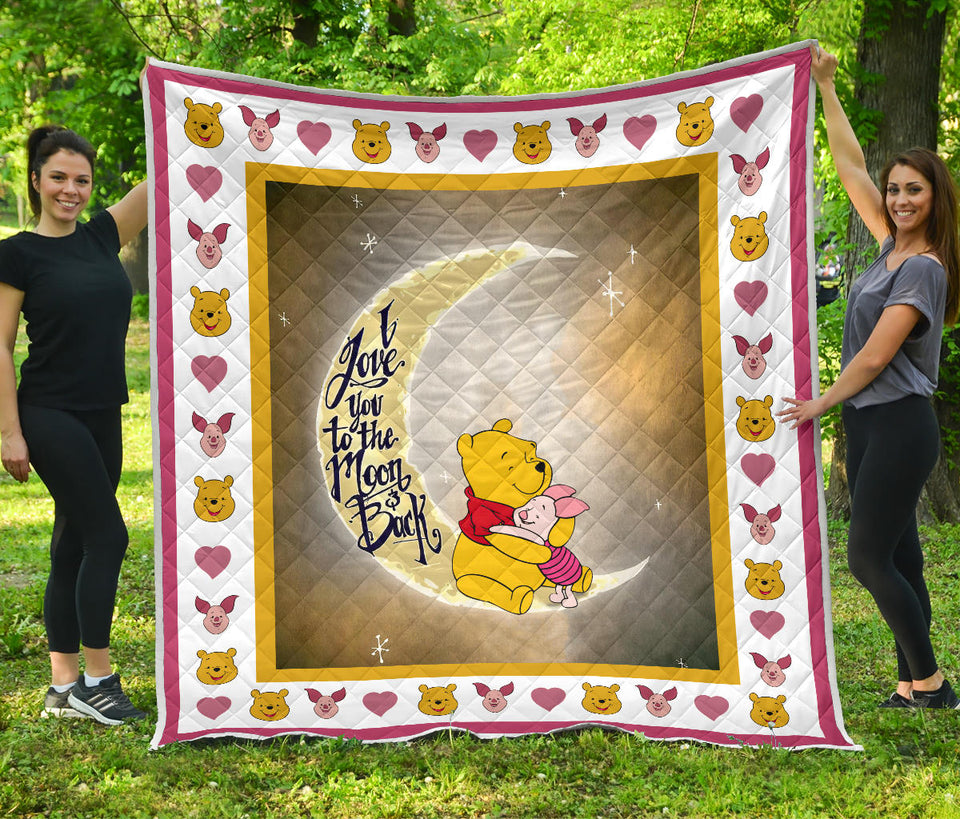 Pooh Blanket I love you to the Moon and back copy
