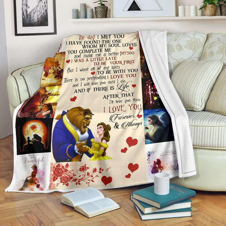 Beauty and the beast blanket