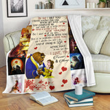 Beauty and the beast blanket