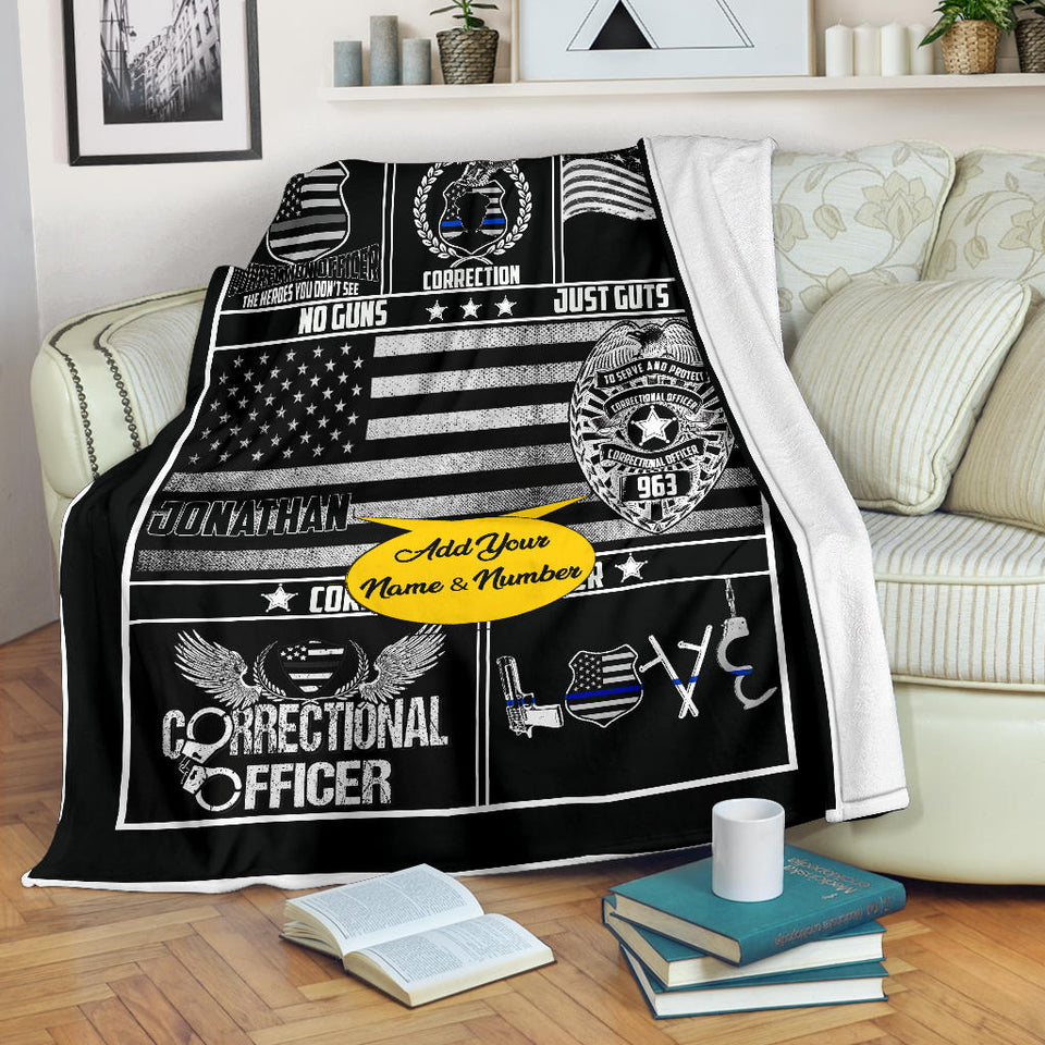 Corrections Officer Thin Silver Grey Gray Line American Flag2