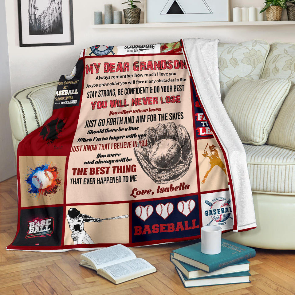 To My Grandson Baseball