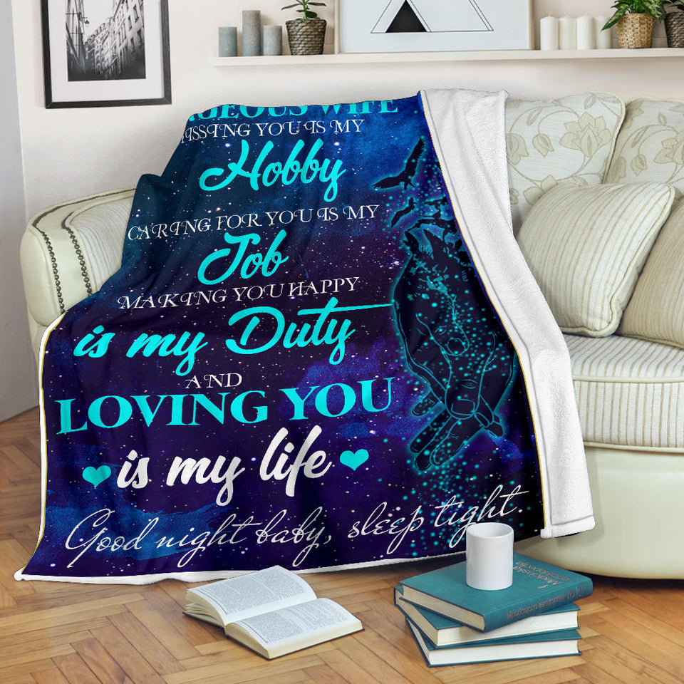 To My Gorgeous Wife Blanket