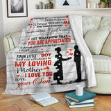 to My MOM Blanket, to My Mom I Know It's Not Easy for A Woman to Raise A Man from Son Fleece Blanket, Mother's Day Gift, Blanket for Mother's Day Gift for Mom Mother - PL