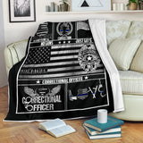 Corrections Officer Thin Silver Grey Gray Line American Flag