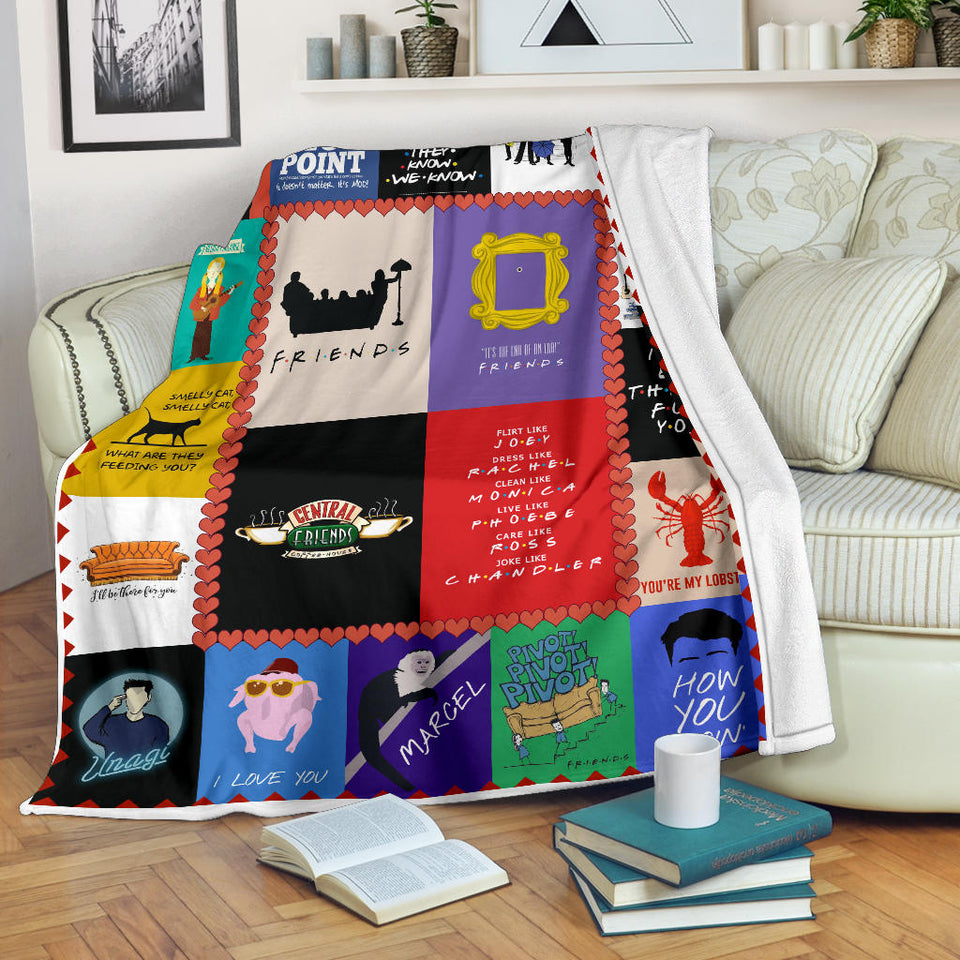 Mr.Jyotis Friends Blanket - We were On a Break Moo Point They Donâ€™t Know That We Know They Know We Know Pivot Cozy Plush Fleece Blanket One Size/White (60"x80") PL