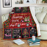 Merry Christmas Flamingo Blanket