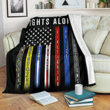 No One Fights Alone First Responders Thin Line American Flag