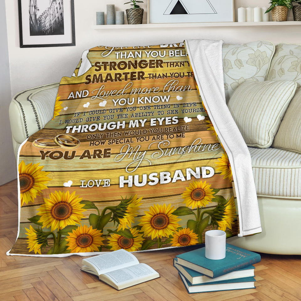 to My Wife Blanket, to My Wife You are Braver Than You Believe Custom Fleece Sherpa Blanket Fan Romantic Gift for Lover Wife, Gift for Wife Mother's Day  - PL
