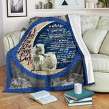 To My Wife I Love You To The Moon And Back Blanket