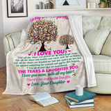 to My Wonderful MOM I Love You 3D Pattern Custom Fleece Photo Blanket Fan Gift for Mom Mother