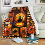 Halloween Cat Blanket Fleece