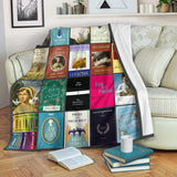 Jane Austen Books Blanket