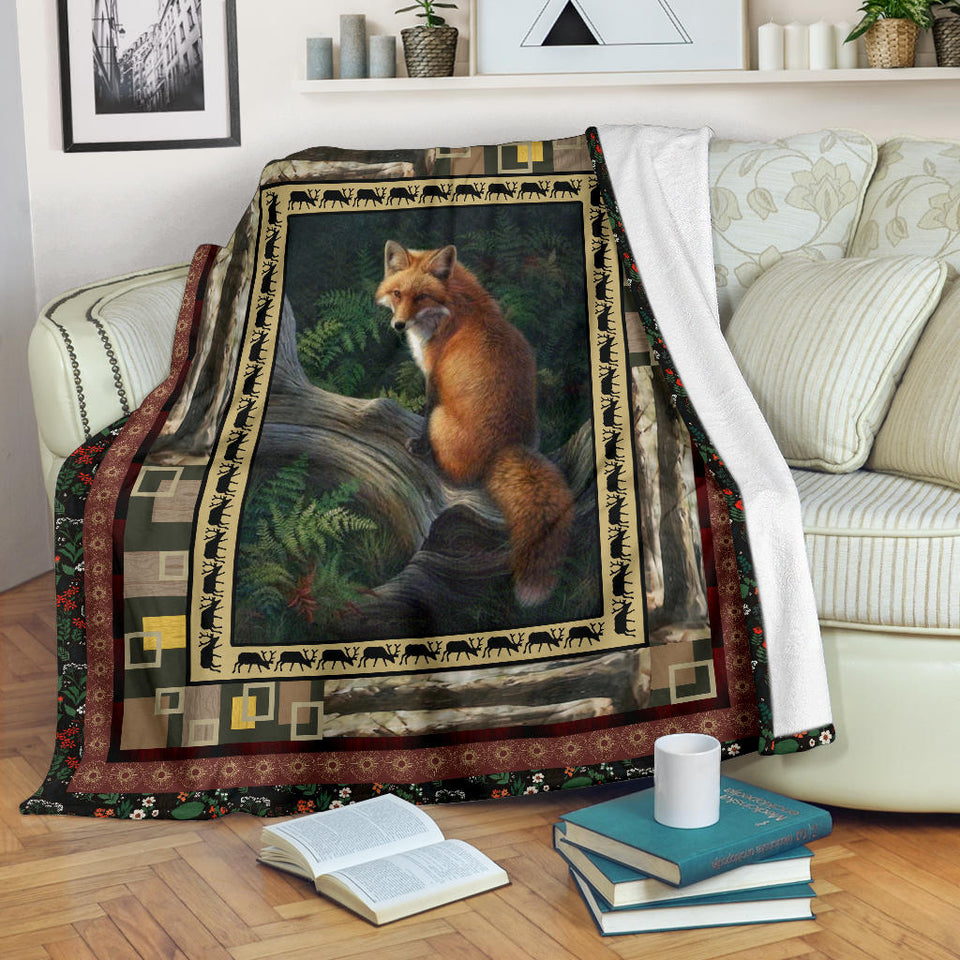 Fox - Fox On Tree Quilt