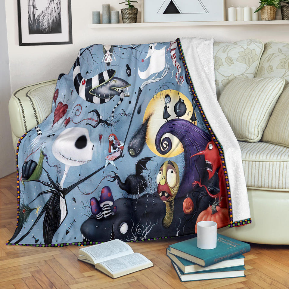 Nightmare Before Christmas Kingdom Fabric Blanket