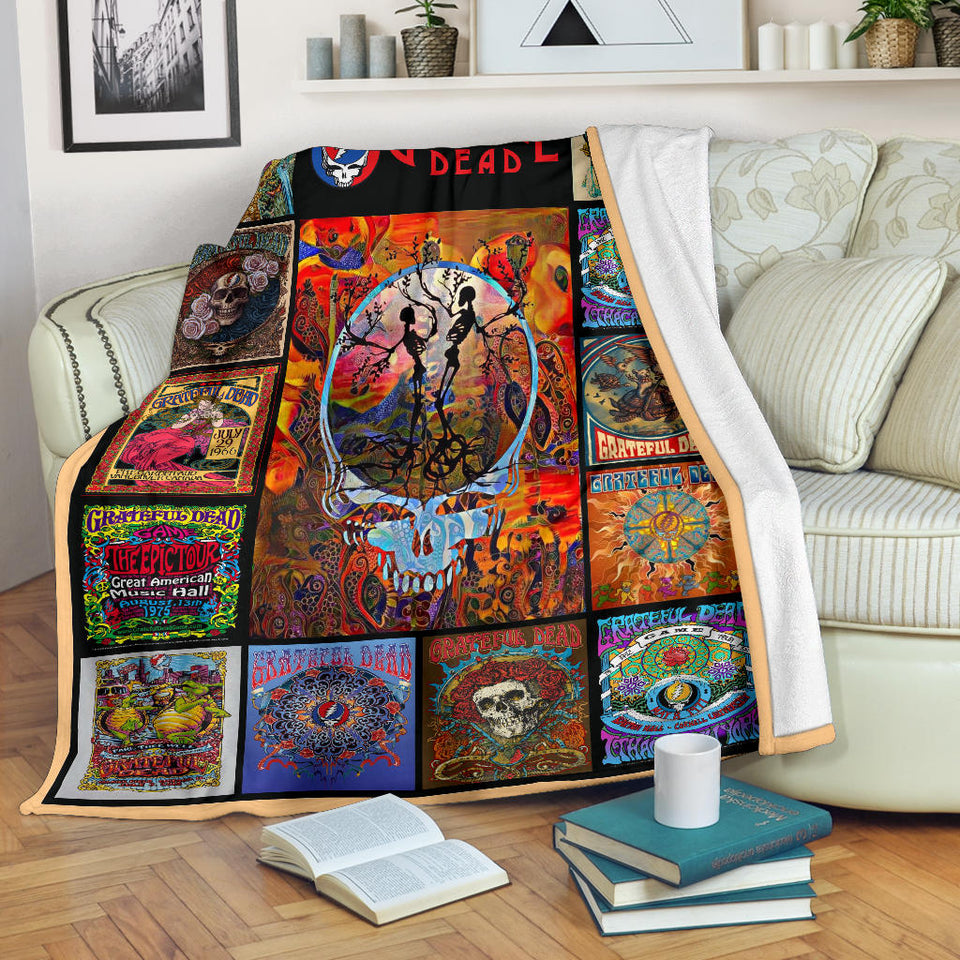 Grateful Dead Quilt Blanket