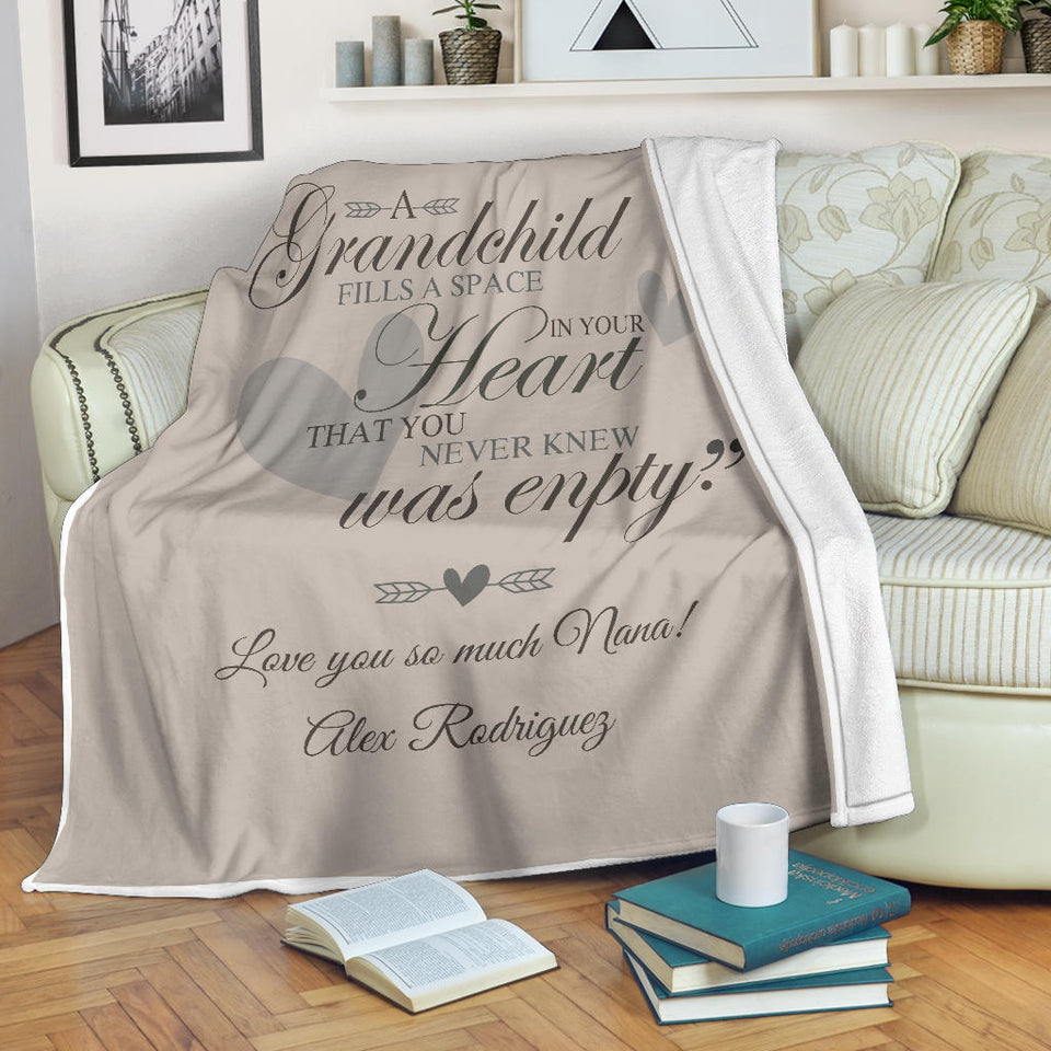 Grandma Blanket Throw for Kids Grandpa Mom