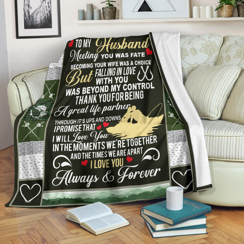 Fishing Blanket To My Husband
