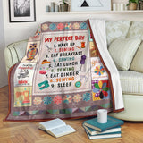My Perfect Day, I Love Sewing Blanket copy