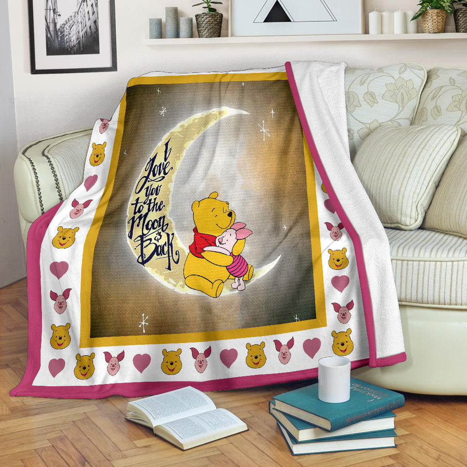 Pooh Blanket I love you to the Moon and back