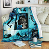 Mermaid Blanket She dreams of the ocean blanket
