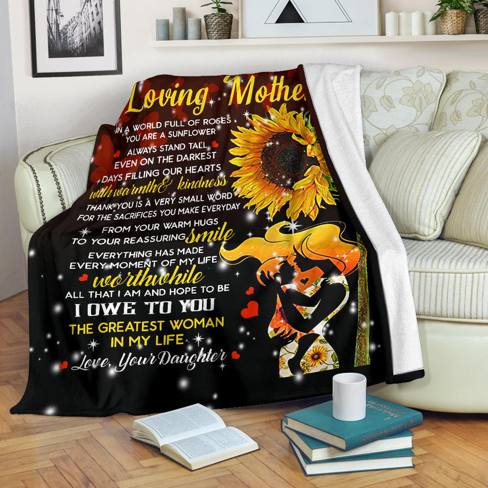 to My Love Mother from Daughter Sherpa Fleece Blanket