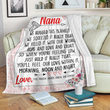 Mr.Jyotis Nana We Hugged This Blanket You'll Feel Our Love Blanket - Cozy Plush Fleece Blanket - 50"x60" - PL