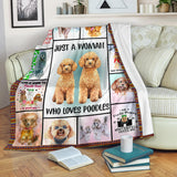 Just A Woman Who Loves Poodles Blanket