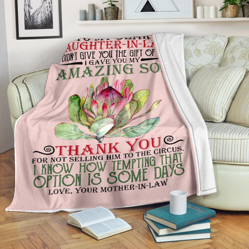 To My Dear Daughter In Law I Gave You My Amazing Son