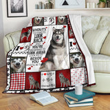 Husky Dog Fleece Throw Blanket Quilt I will always be by your side