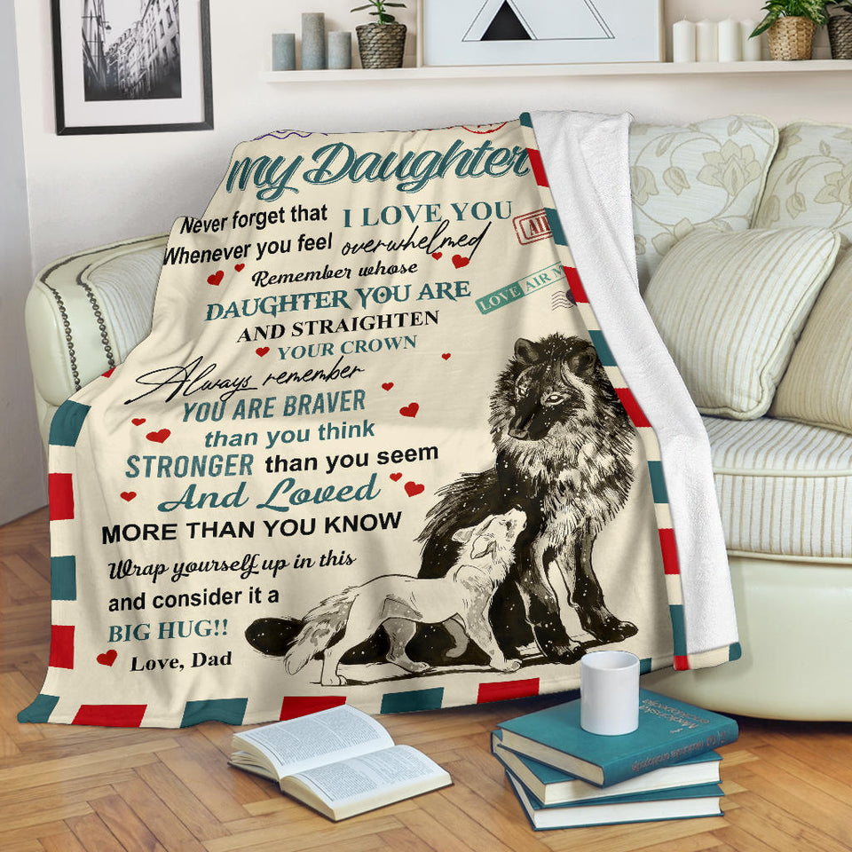 To My Daughter Air Mail Blanket copy