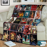 Van Halen Fleece Sherpa Throw Blanket Quilt