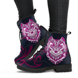 Tribal Wolf, Womens Leather Boots, Wolf Boots, Handmade Shoes, Womens Winter Boots