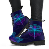 Handcrafted Boots, Dragonfly Mandala Boots, Dragonfly Mandala Shoes, Handmade Shoes, Mens Womens Shoes