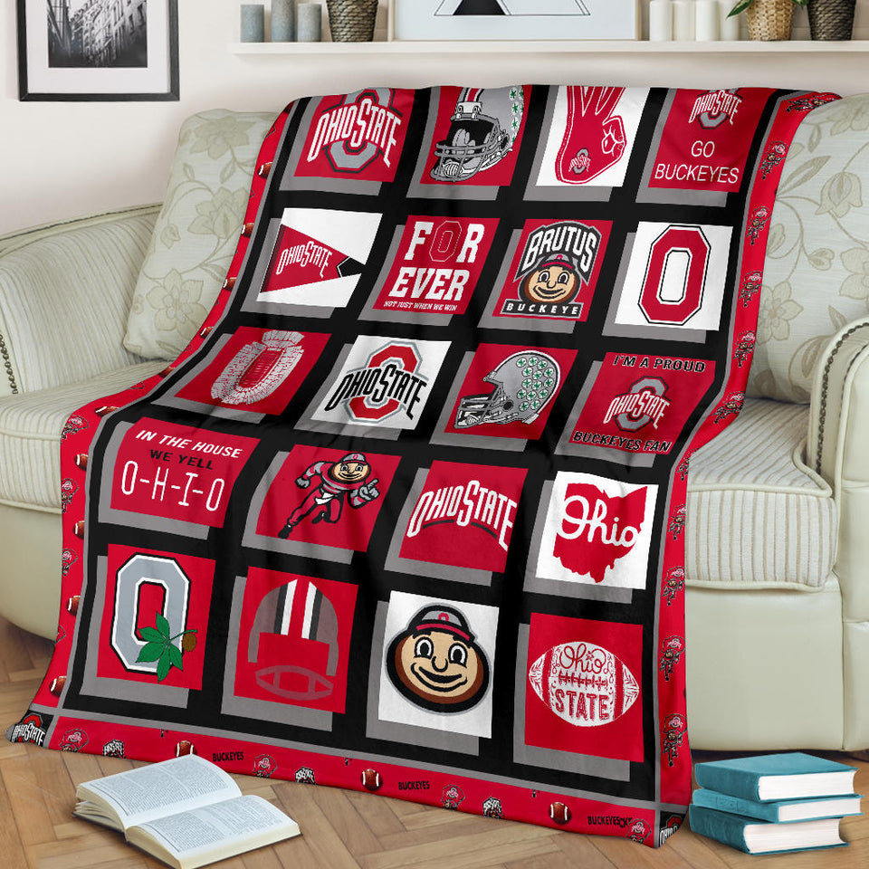 Ohio State Buckeyes Blanket V2