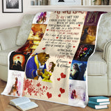 Beauty and the beast blanket
