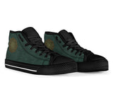 Green Mandala Boots, Leather Boots Women
